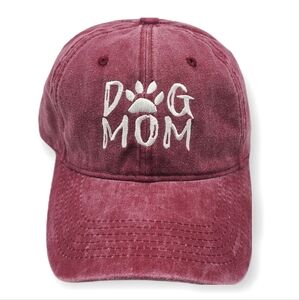 Dog Mom Vintage Washed Ponytail Cap